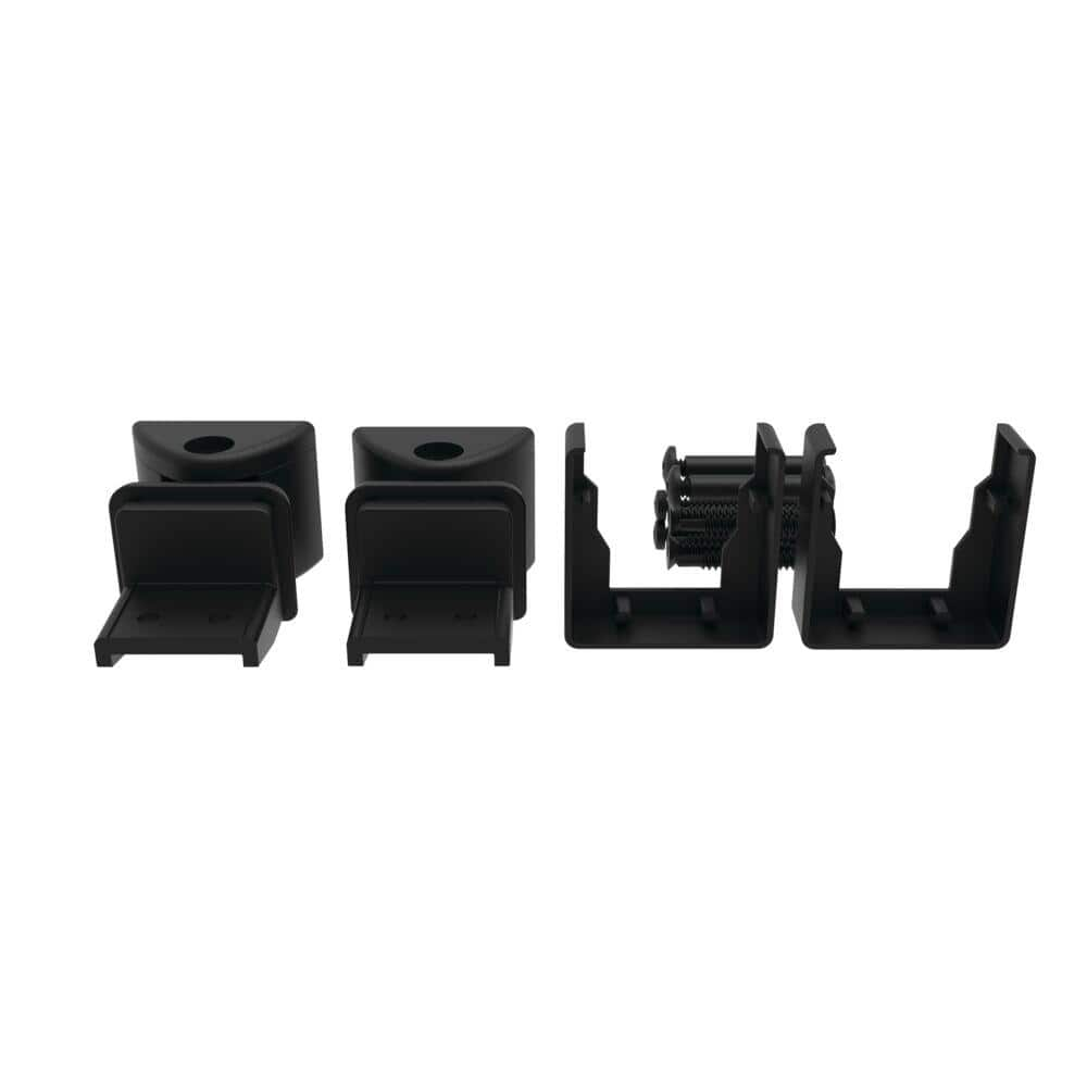 Barrette Outdoor Living VersaRail Triple Rail Matte Black Aluminum Lvl Angle Bracket Kit 73050447