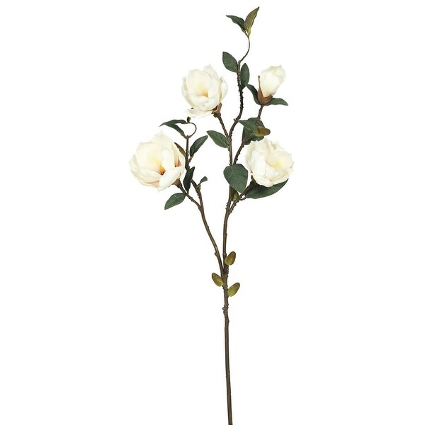 Vickerman 38 Cream Magnolia Artificial floral Stem，Set of 3