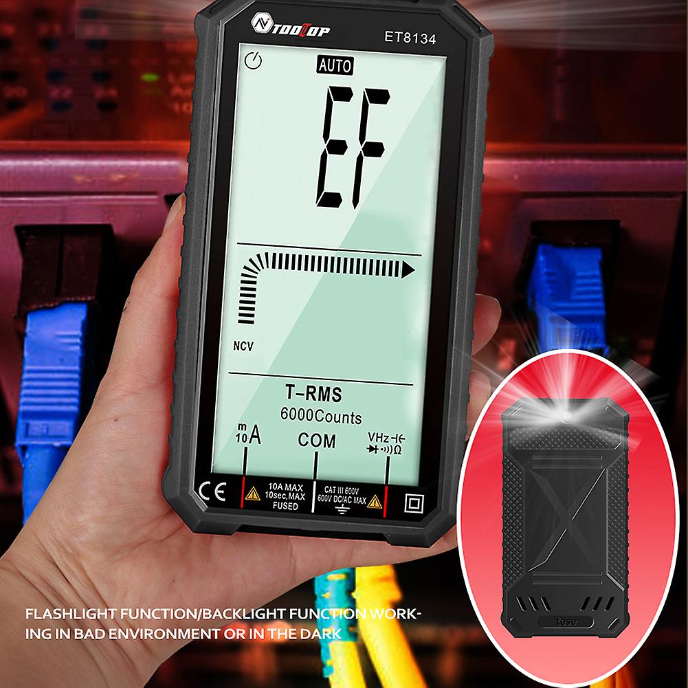 Digital Smart Multimeter Ncv Tester Dc/ac Voltage Current Measurement Capacitance Resistance Measuring Meter