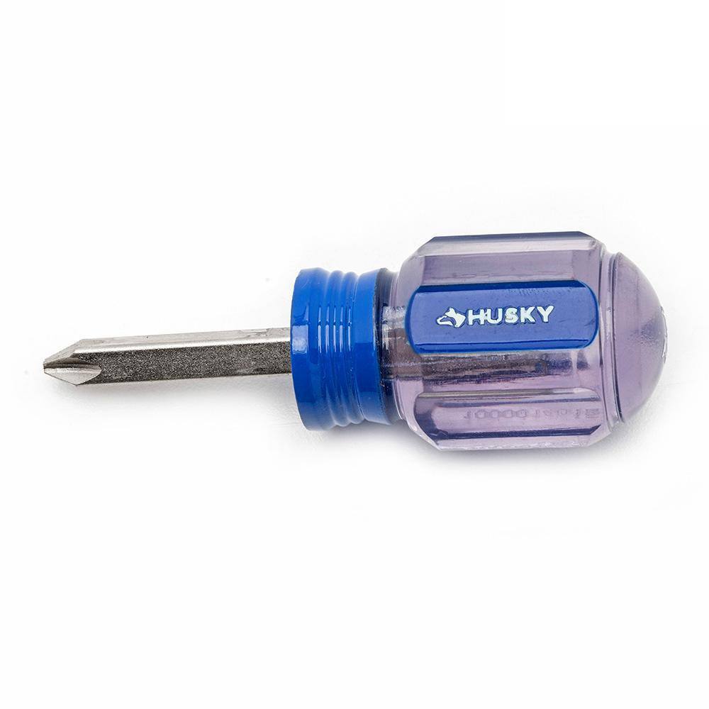 Husky #1 x 1-12 in. Square Shaft Stubby Phillips Screwdriver H1X112SPHSD