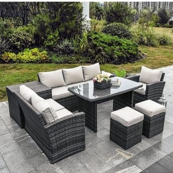 Moda 7Piece Outdoor Sofa Set Wicker Patio Sectional Furniture