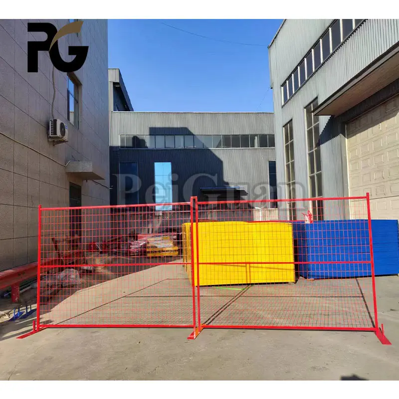 Factory supply galvanized temporary fence panels construction site fence temp fence panel