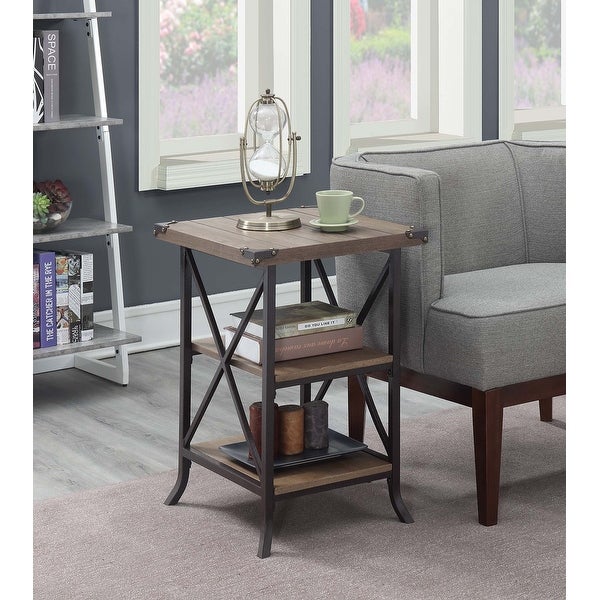 Carbon Loft Brookline 2-shelf Rustic Industrial End Table