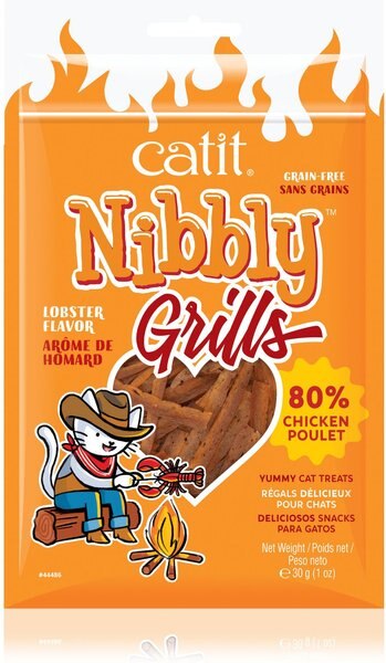 Catit Nibbly Grills Chicken and Lobster Cat Treat， 1.06-oz bag