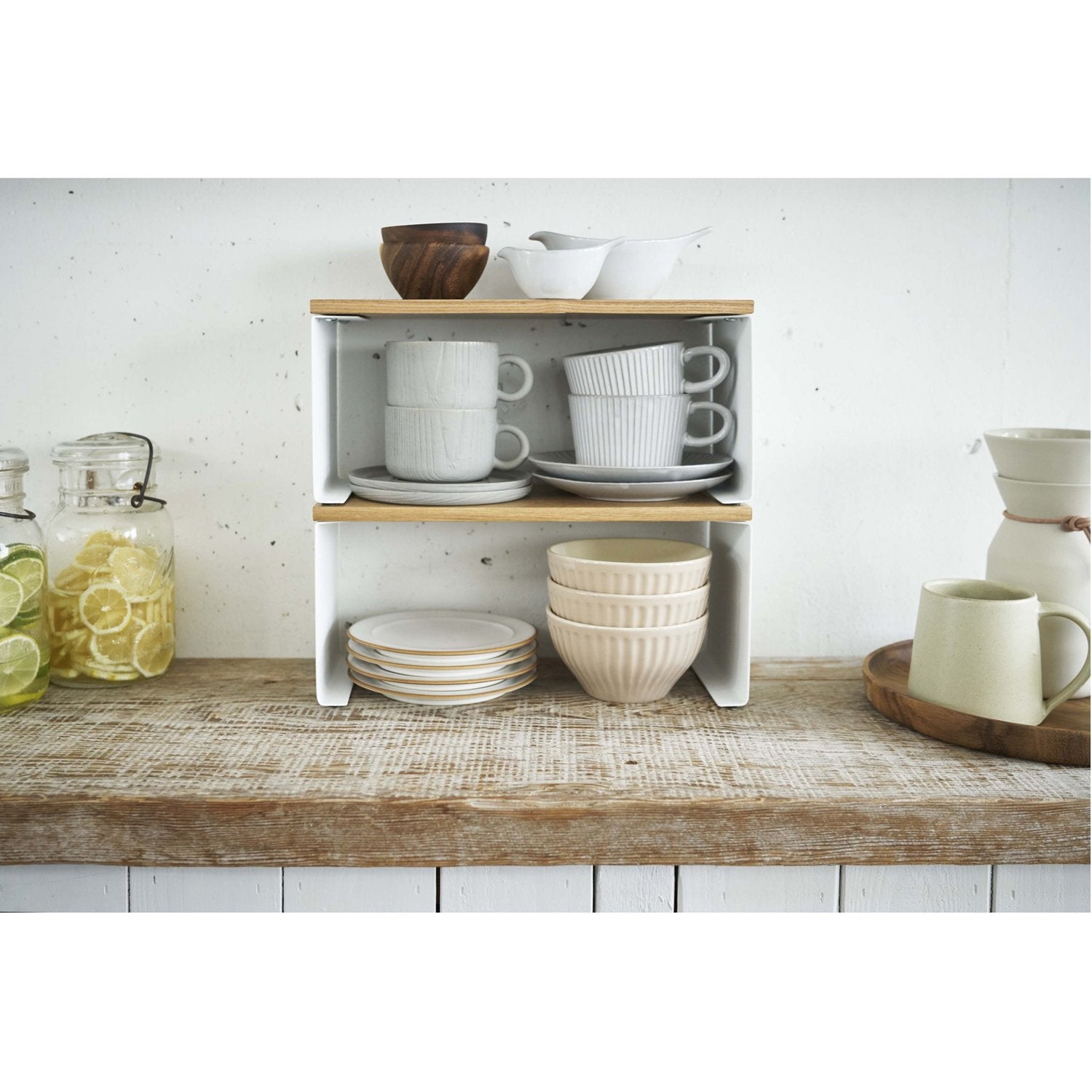 Tosca Wood-Top Stackable Kitchen Rack - Small