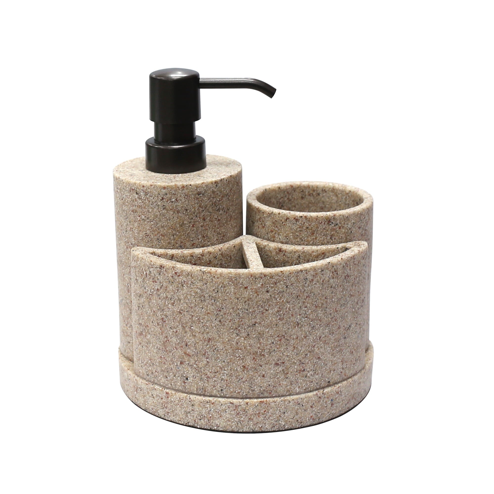 Better Homes and Gardens 3 Piece Natural Sandstone Bath Accessories Sets， Beige