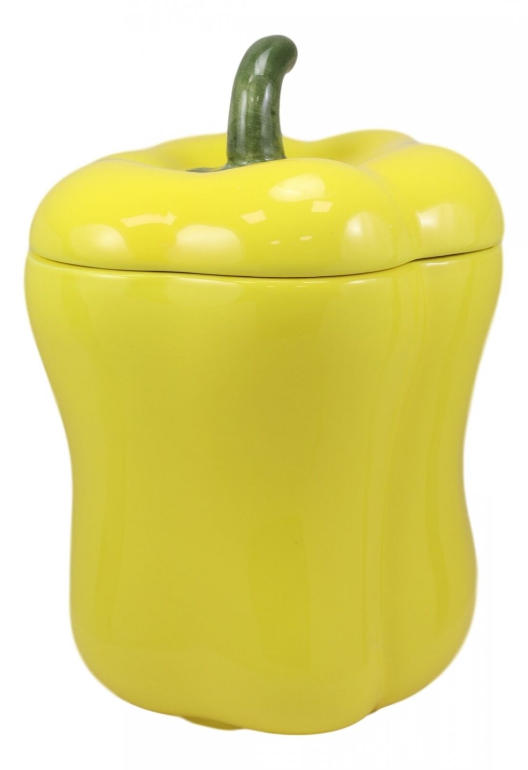 1 Gourmet Kitchen Ceramic Yellow Bell Pepper Vegetable Canister Container Jar 88oz EBR02