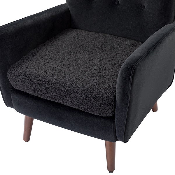 Epirus Upholstered Accent Armchair with Button Tufted Back by HULALA HOME