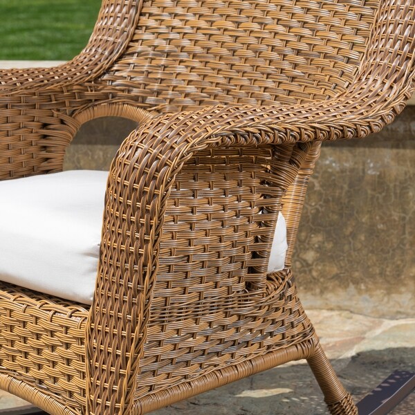 Sea Pines Outdoor Wicker Rocking Chair with Cushion