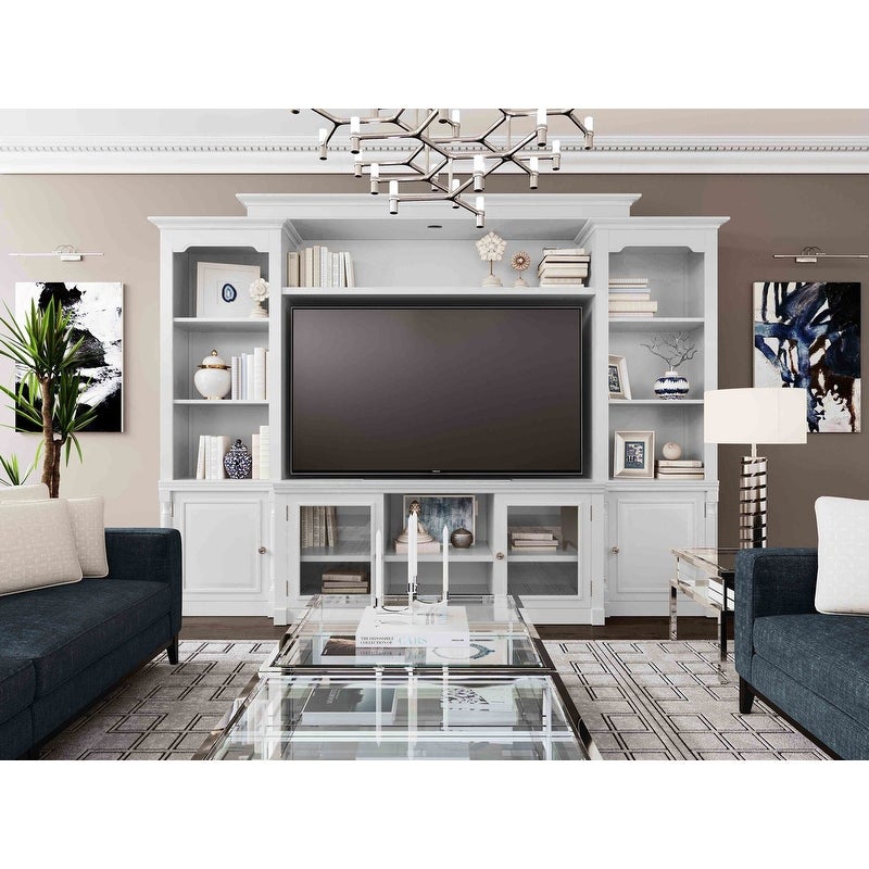 Virginia Solid Wood White Entertainment Center