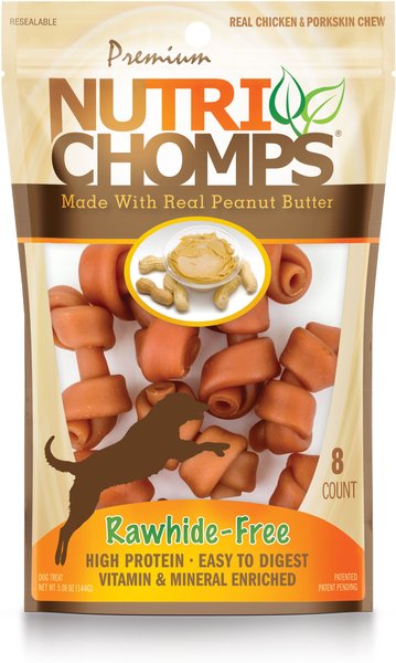 Nutri Chomps Mini Peanut Butter Flavor Knots Dog Treats