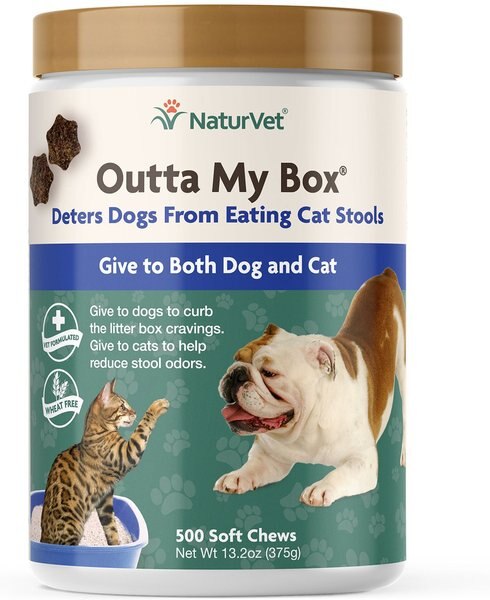 NaturVet Outta My Box Soft Chews Digestive Supplement for Cats and Dogs