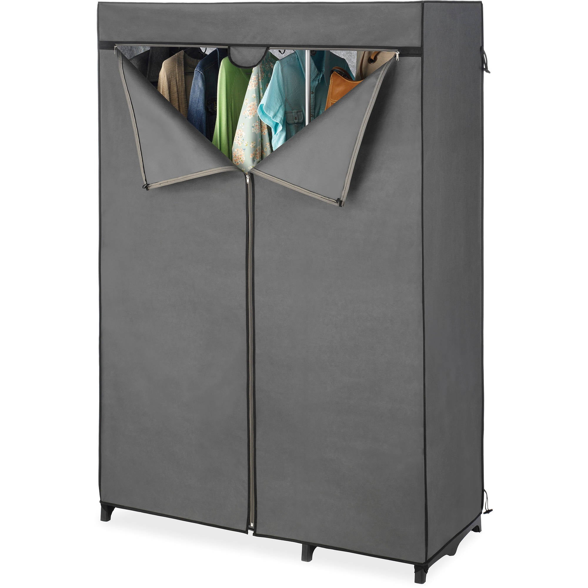 Cover Only for Whitmor 6779-3044 Double Rod Closet (not included) - Heavy Duty Zipper - Gray