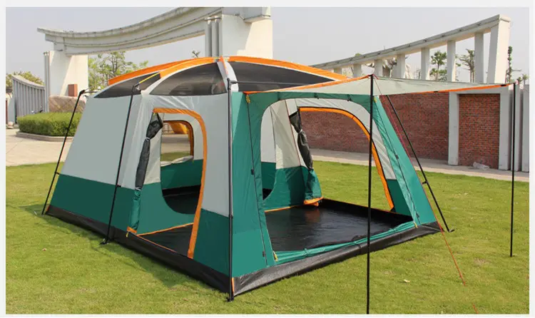 6 Person Backpacking Tents Outdoor Camping Polyester 68D Silicone Coated Fabric Double Layer Waterproof Hiking Camping Tent