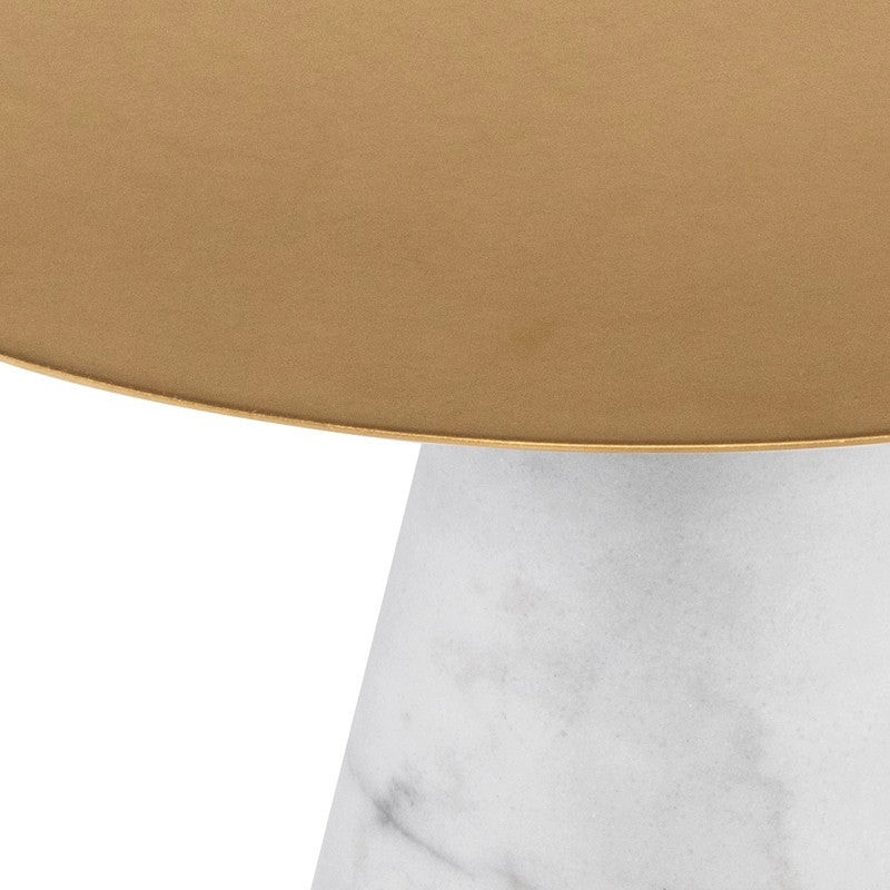 Tara Gold Side Table   Contemporary   Side Tables And End Tables   by Peachtree Fine Furniture  Houzz