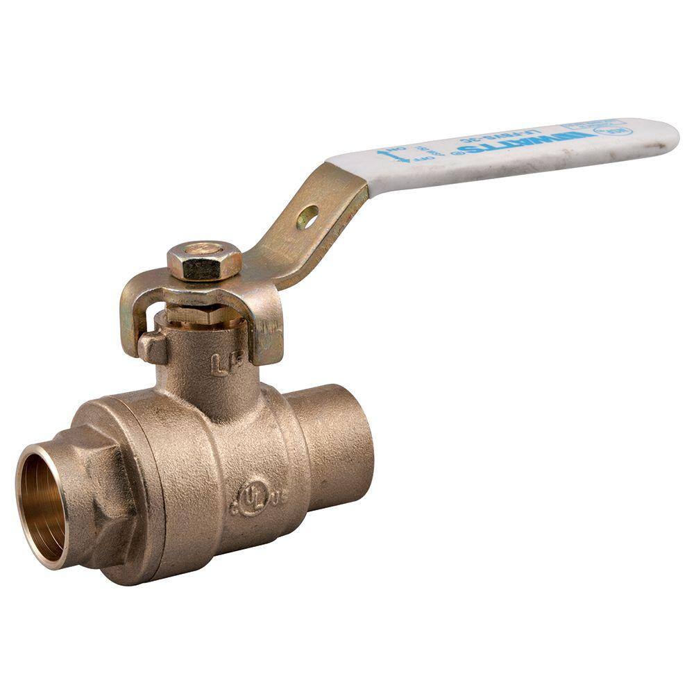 Watts 12 in. x 1.75 in. Brass Sweat x Sweat Full Port Solder Ball Valve 12 LFFBVS-3C