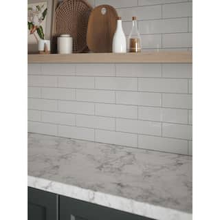 Jeffrey Court Cotton Blossom White 2.5 in. x 9.75 in. Glossy Textured Ceramic Wall Tile (5.38 sq. ft.Case) 95891