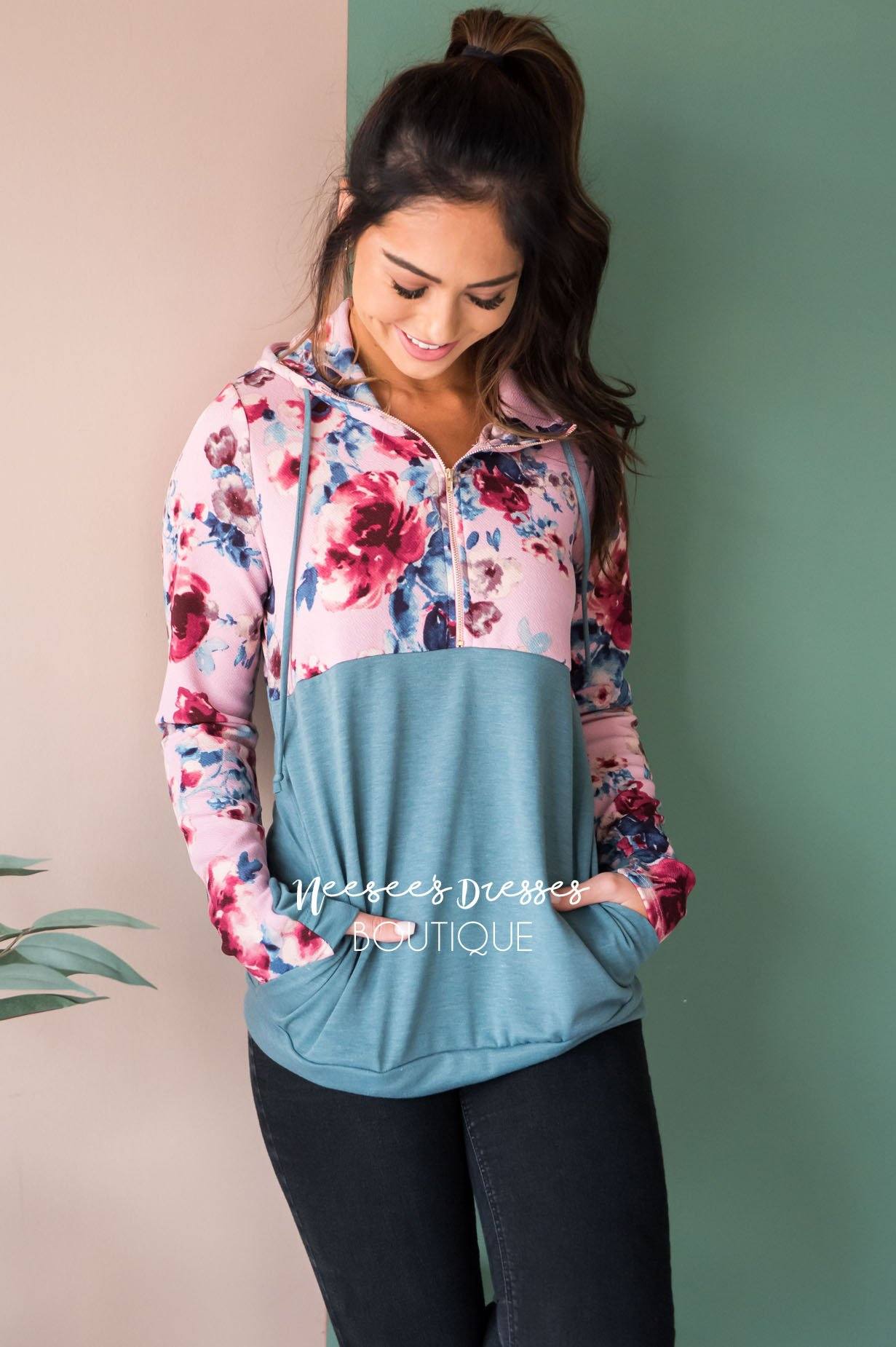 Fun and Fabulous Floral Hoodie