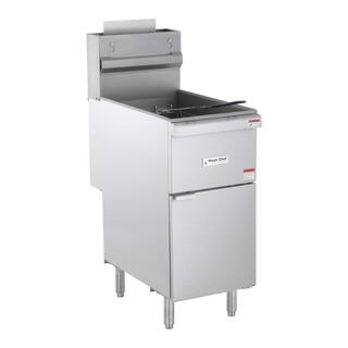 Magic Chef 20.80 Qt. 40 lbs. Stainless Steel Natural Gas Commercial Fryer MCCGF40A