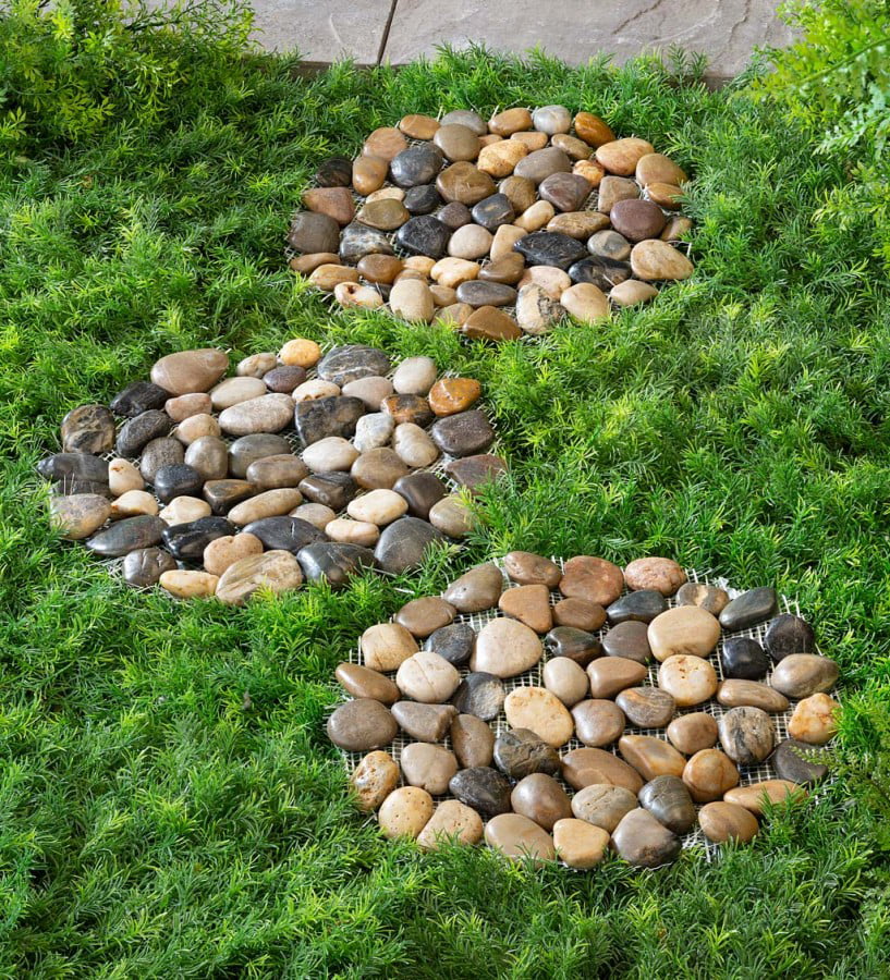 Wind & Weather Natural River Rock Stepping Stones, Set of 3