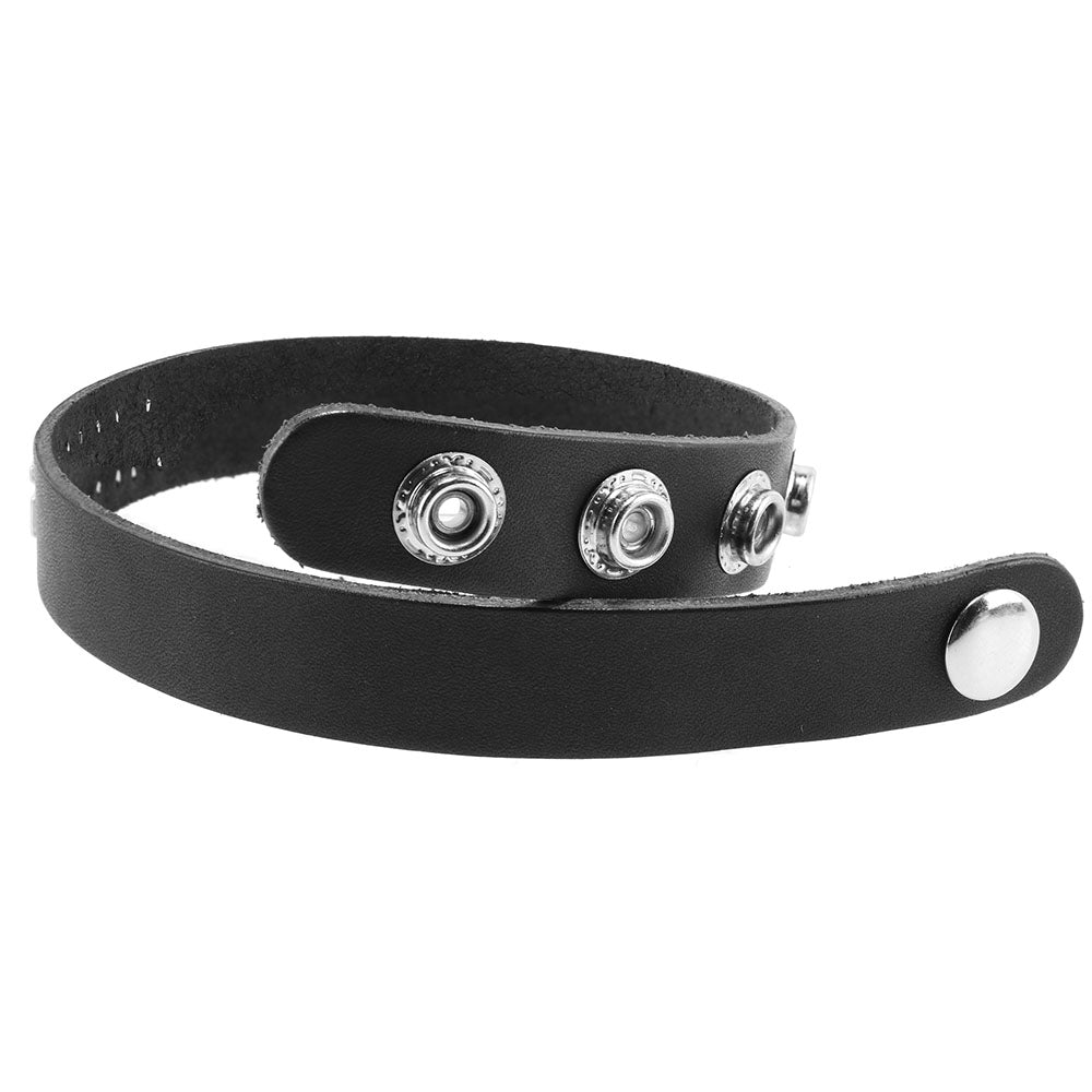 Bad Kitty Leather Word Band Collar