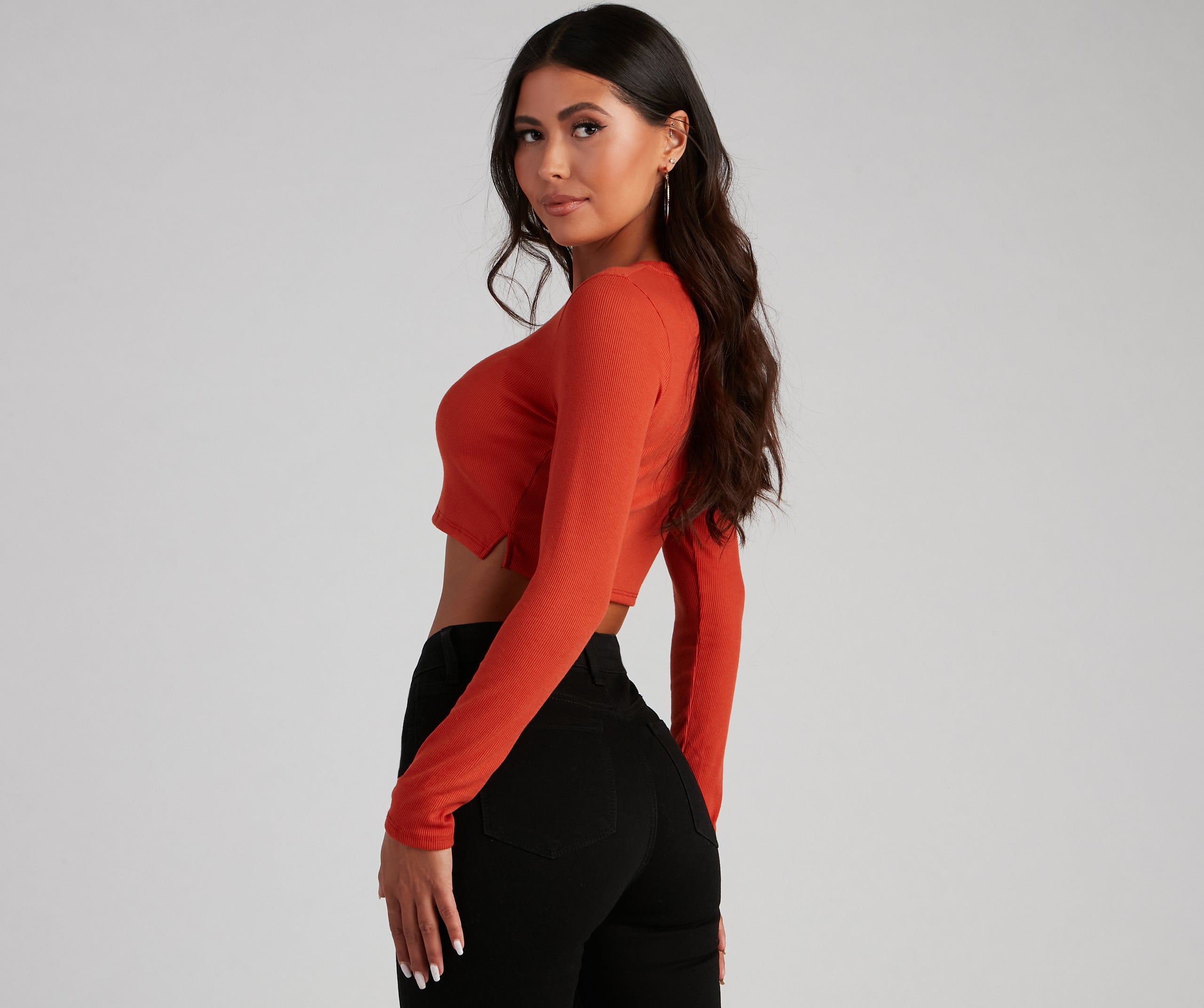 Keeping Knit Casual Crop Top