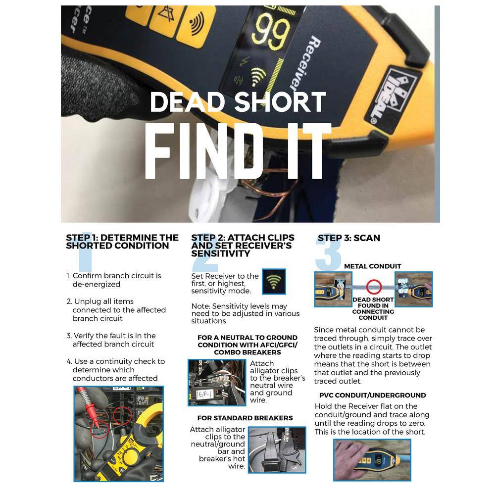 IDEAL SureTrace Circuit Tracer OpenClosed with OLED Display 61-957