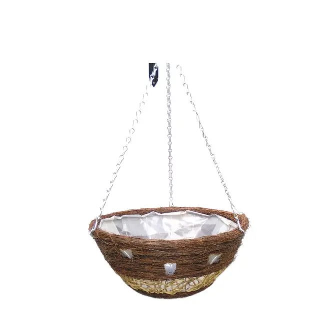 Hot sale s Hot Sale Outdoor Simple Style Rattan Hanging Basket With Hole