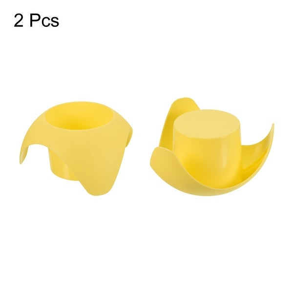 2pcs Beach Sand Coasters， Drink Cup Holder Beach Vacation Accessories - Yellow