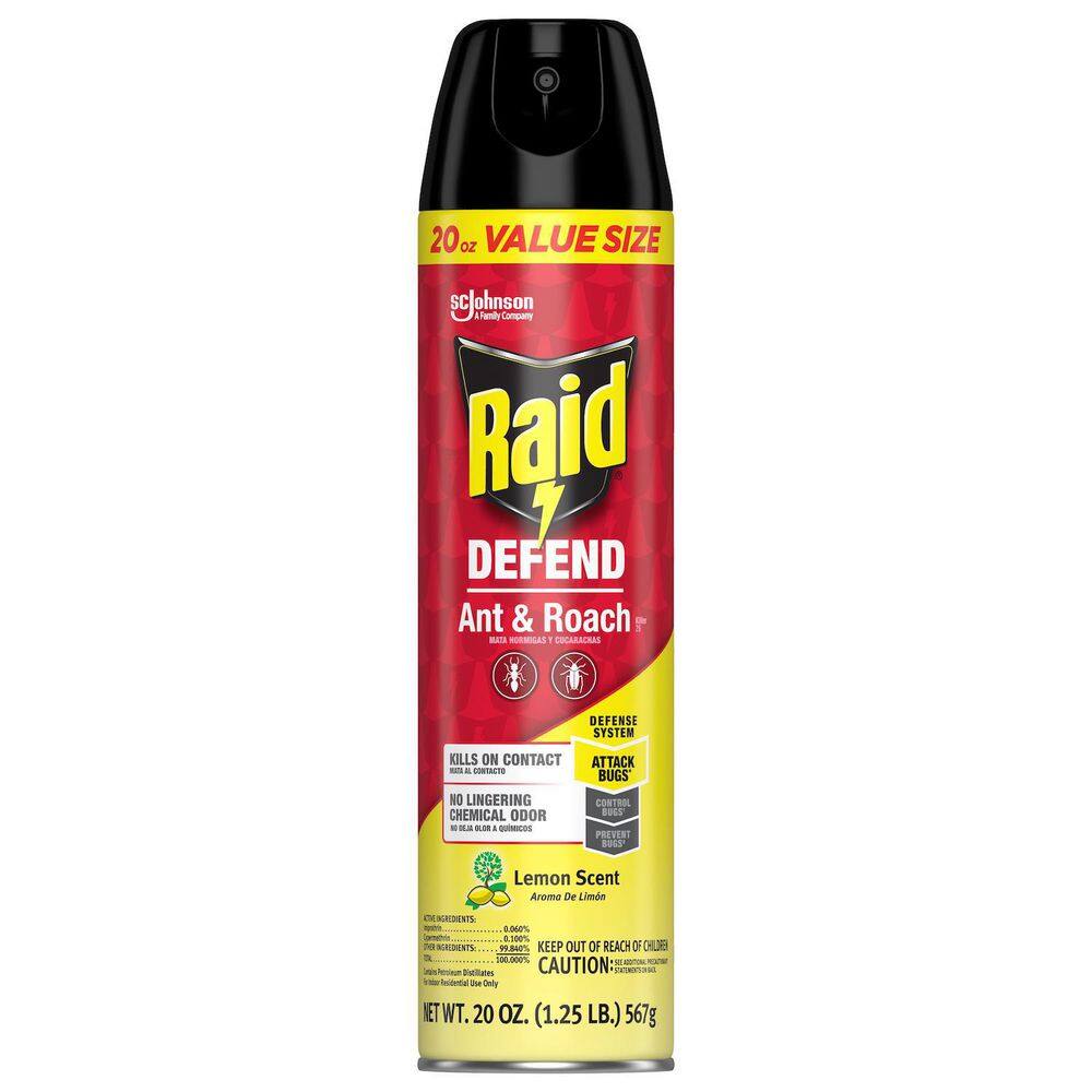 Raid 20 oz. Ant and Roach Killer 26 Lemon Scent SCJ327308