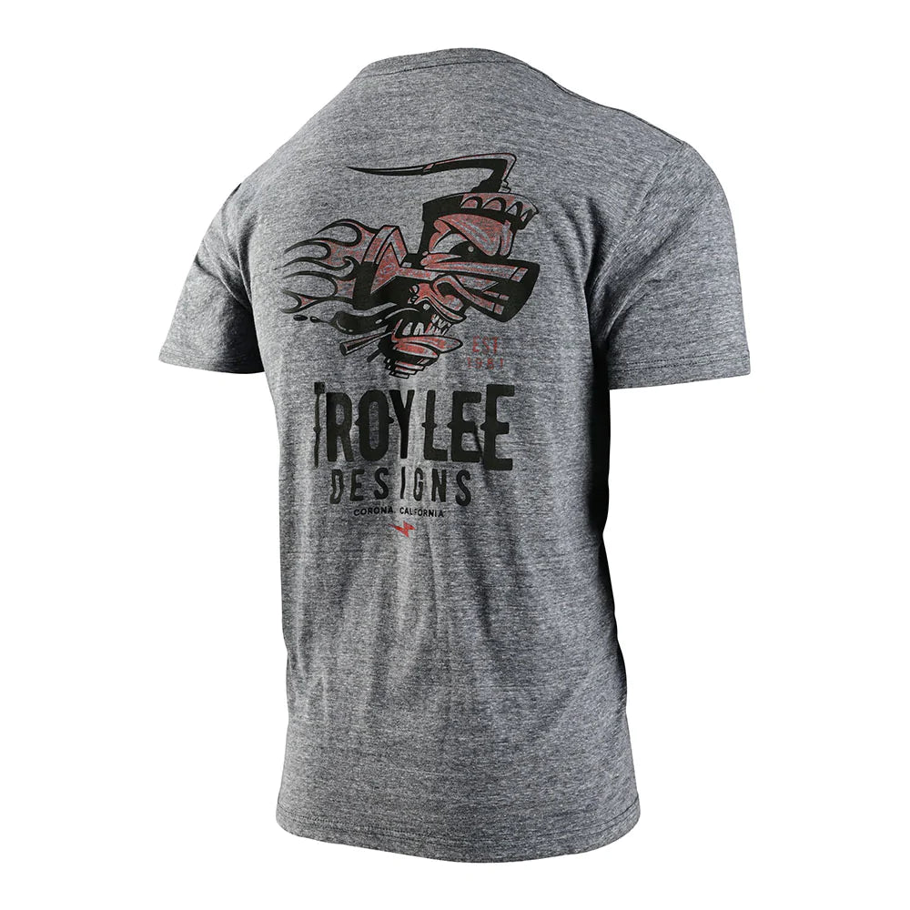 Troy Lee Designs Carb Short Sleeve Tee - Snow Heather