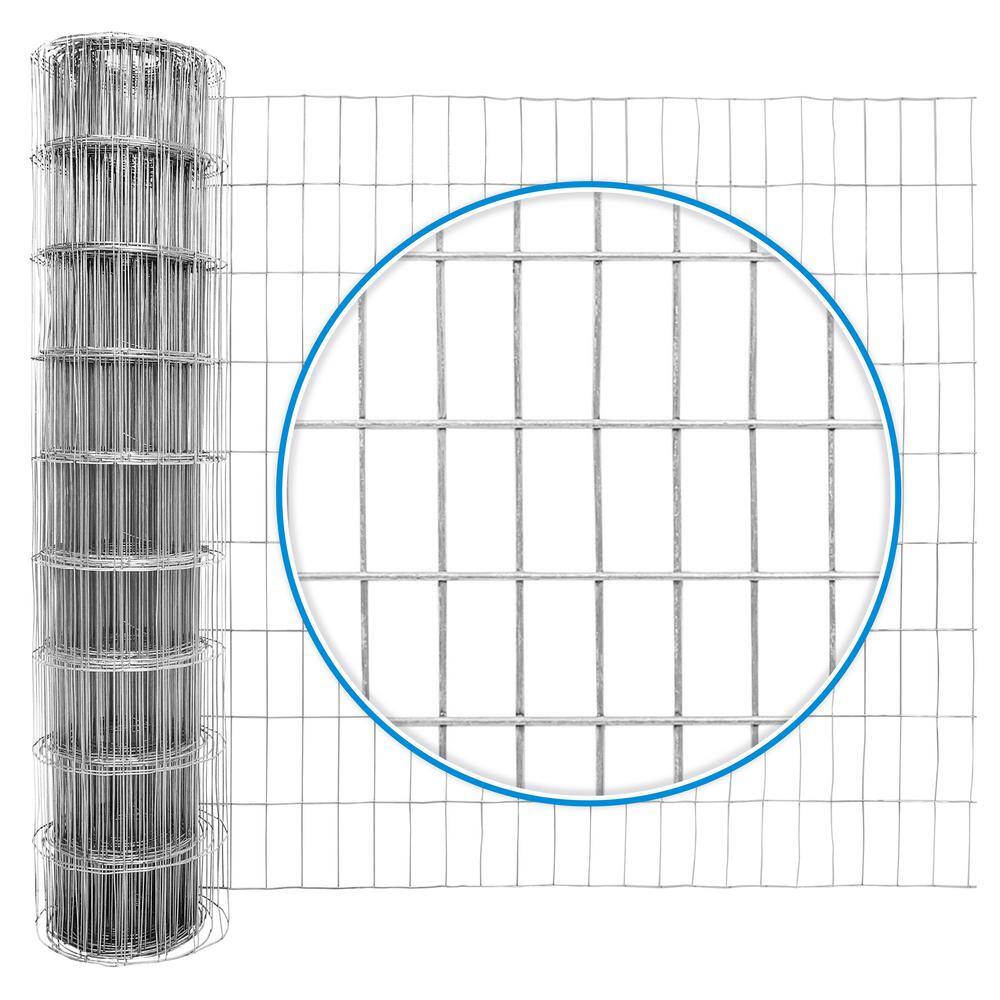 Fencer Wire 6 ft. x 100 ft. 12.5-Gauge Welded Wire Fence with Mesh 2 in. x 4 in. WB125-6X100M24