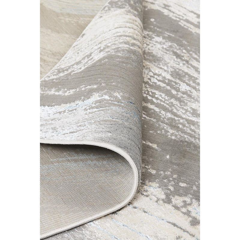 Weave and Wander Aurelian Modern Metallic Brush Stroke Rug