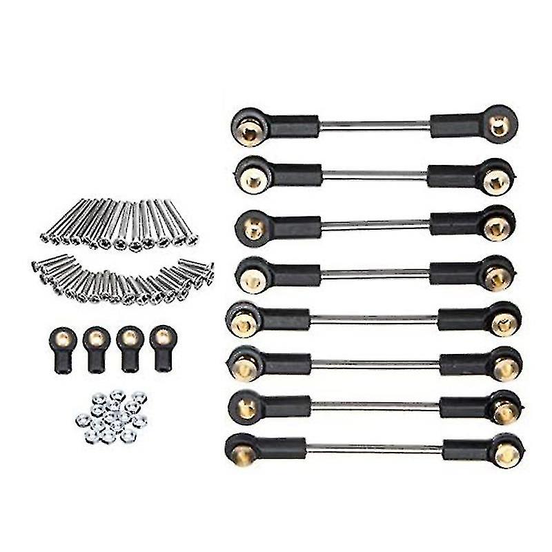 Metal Suspension Toe Link Rod Set Compatible With Wpl 1/16 C14 C24 Rc Car Parts