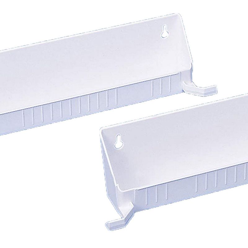 Rev-A-Shelf 14 Tip-Out Accessory Tray， Tab Stops， White， 2-Pack， 6562-14-11-52