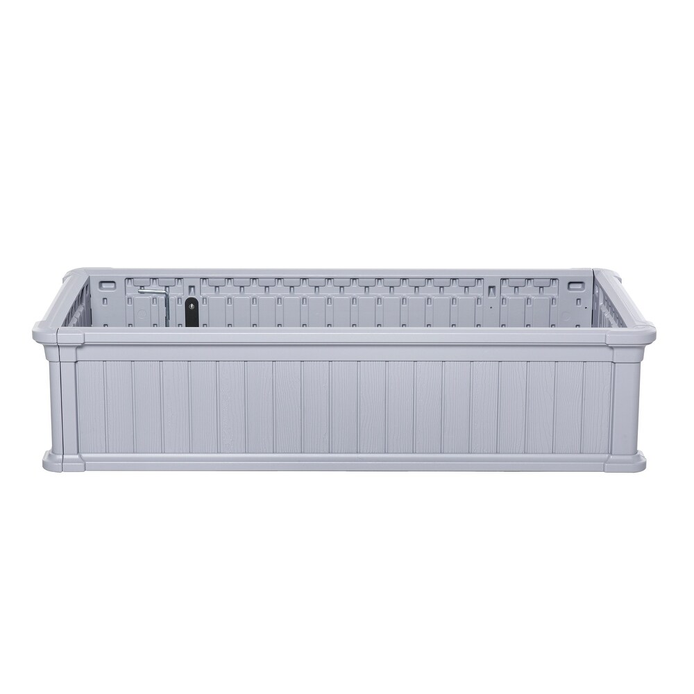 Outsunny 4' x 2' x 1' Raise Garden Bed  Planter Box for Flowers  Herbs Outdoor Backyard with Easy Assembly