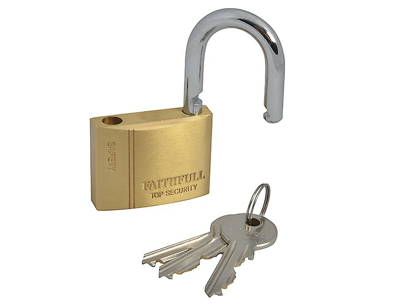 Faithfull Brass Padlock 50mm 3 Keys FAIPLB50