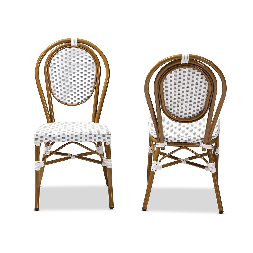 Indoor and Outdoor Stackable Dining Chair 2 Piece Set by Baxton Studio