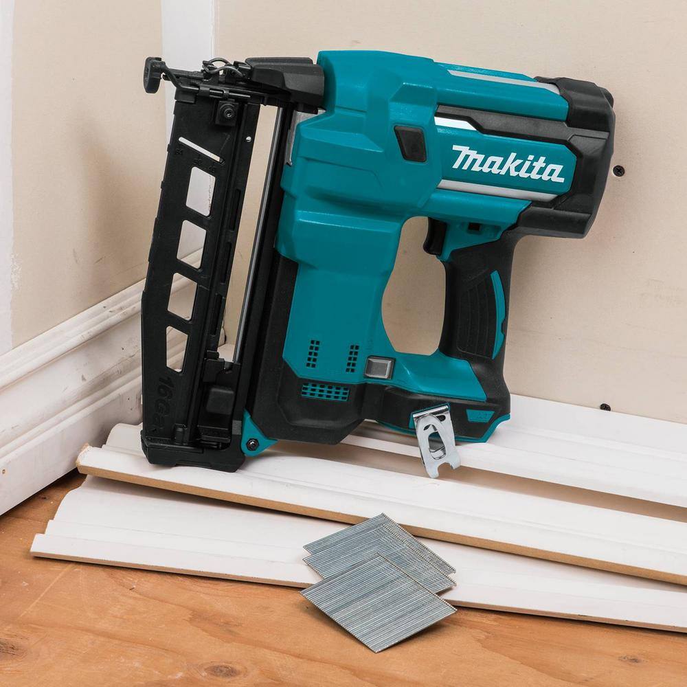 Makita 18V LXT Lithium-Ion 16-Gauge Cordless 2-12 in. Straight Finish Nailer (Tool Only) XNB02Z