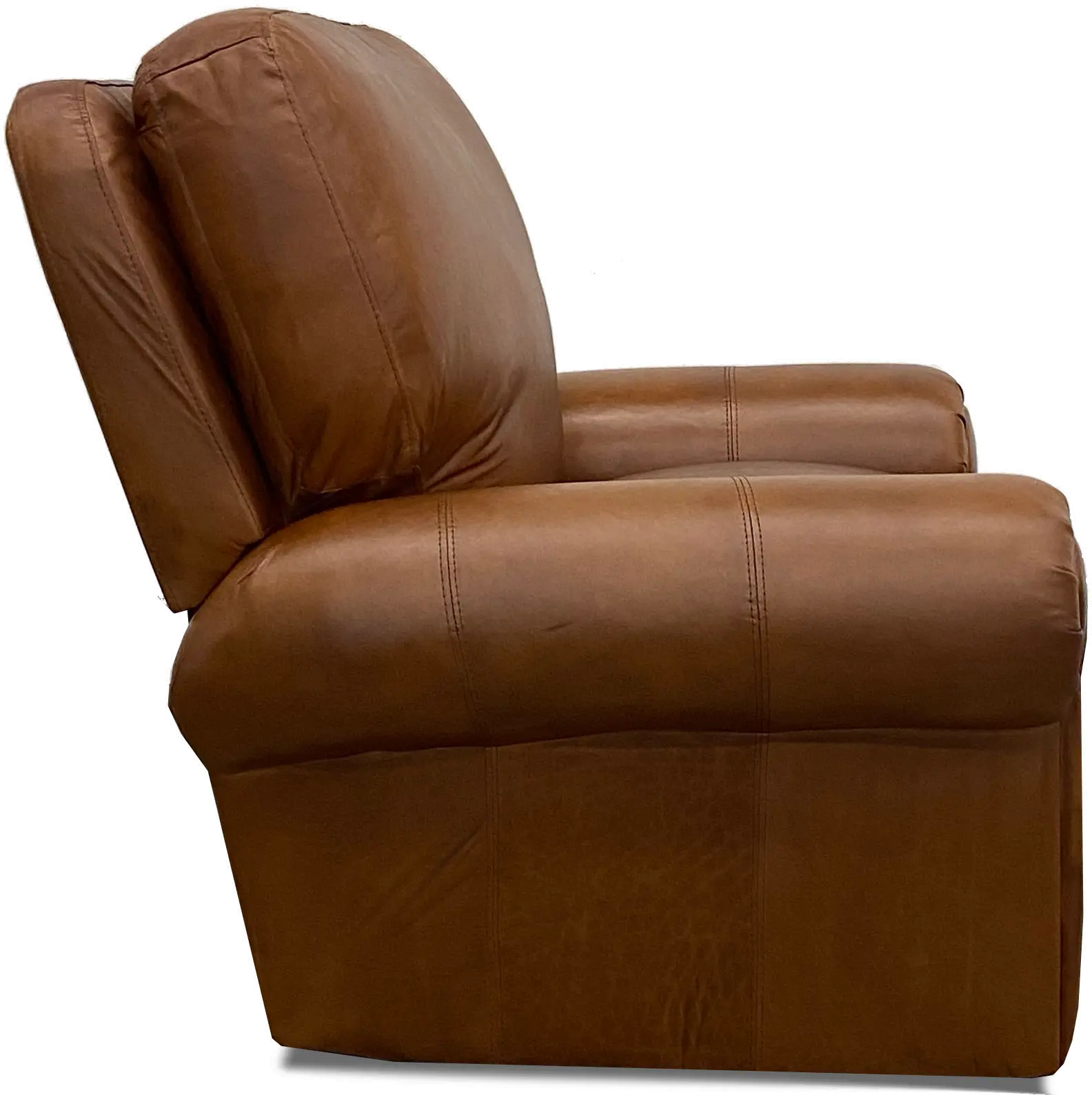 Saddle Brown Leather Power Recliner