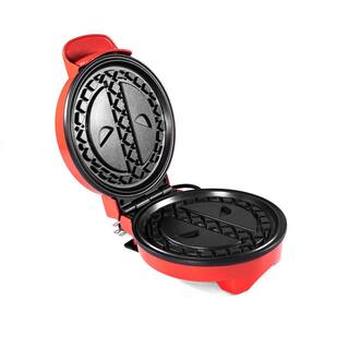 Uncanny Brands 900-Watt Marvel's Deadpool Round Red American Waffle Maker WM1-MVX-DPL