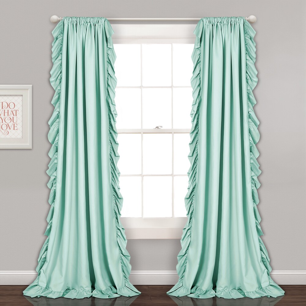 The Gray Barn Gila Ruffled Edge Curtain Panel Pair