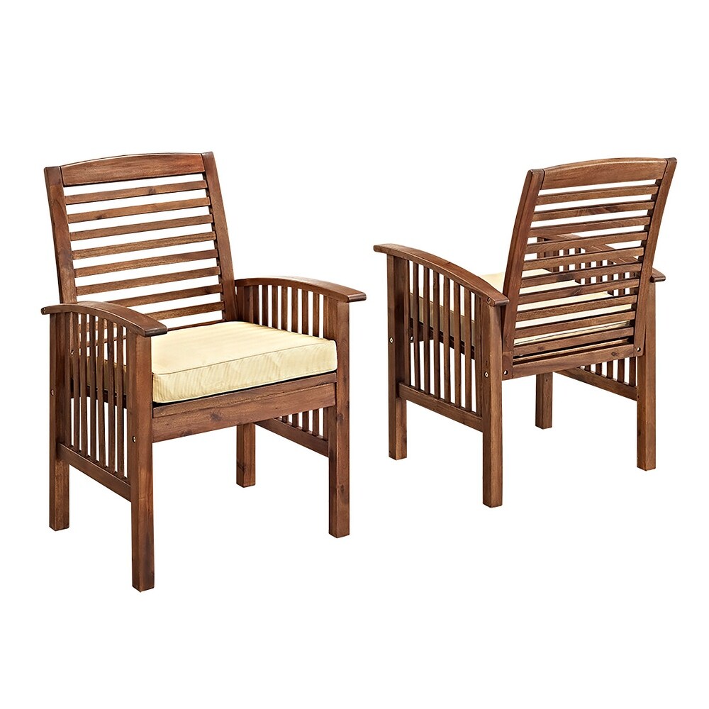 Middlebrook Surfside Acacia Wood Outdoor Chairs (Set of 2)