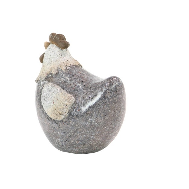Magnesium Oxide Country Polystone Hen Garden Sculpture Gray Olivia amp May