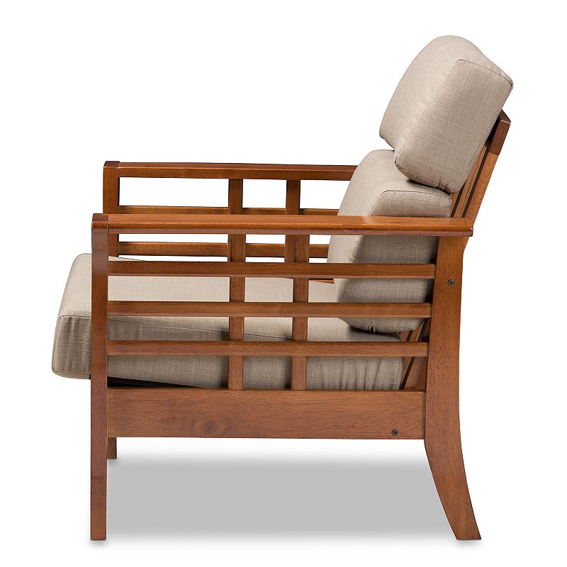 Baxton Studio Modern Beige Lounge Chair