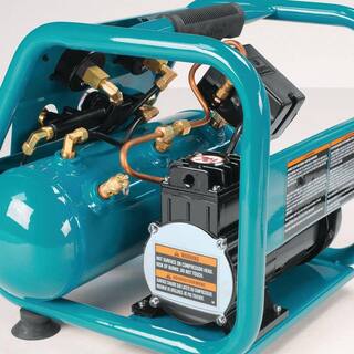 Makita 1 Gal. 125 PSI Portable Electric Compact Air Compressor with Bonus Pneumatic 2 in. 18-Gauge Brad Nailer AC001-AF506