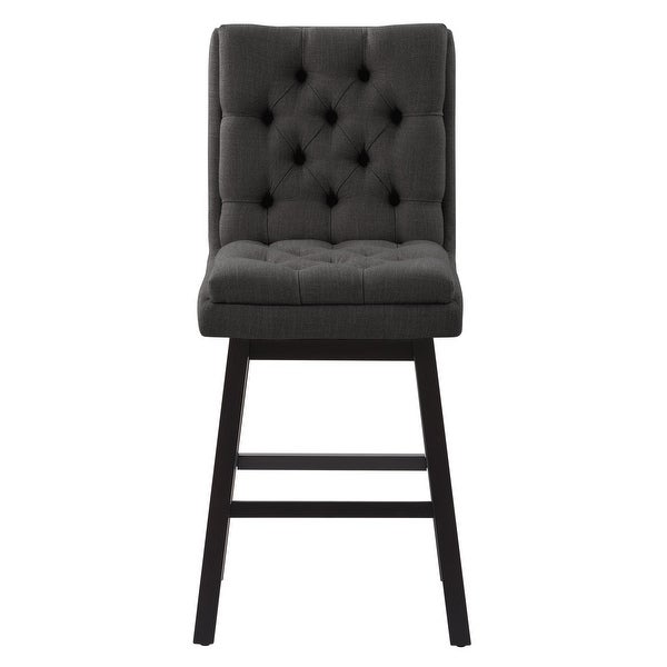 CorLiving Boston Tufted Fabric Barstool， Set of 2