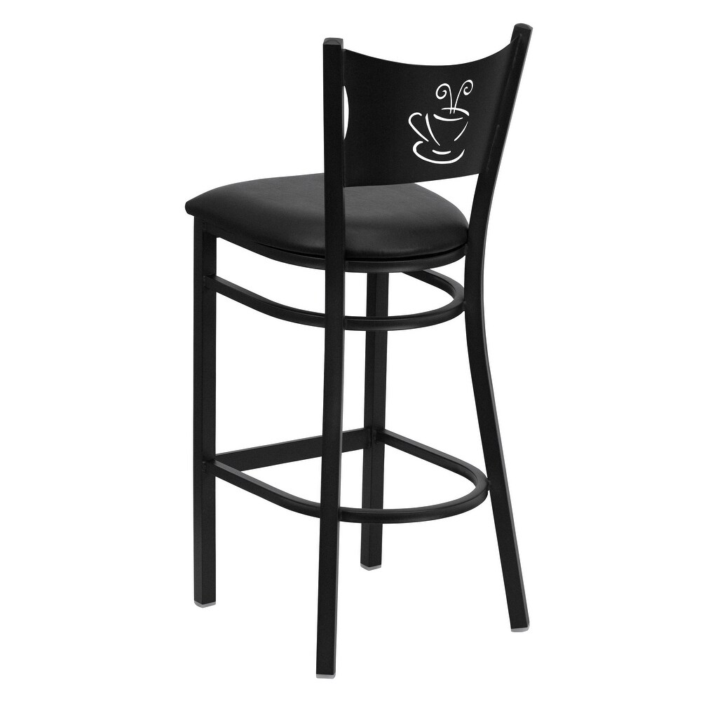 2 Pk. Coffee Back Metal Restaurant Barstool   18.25\