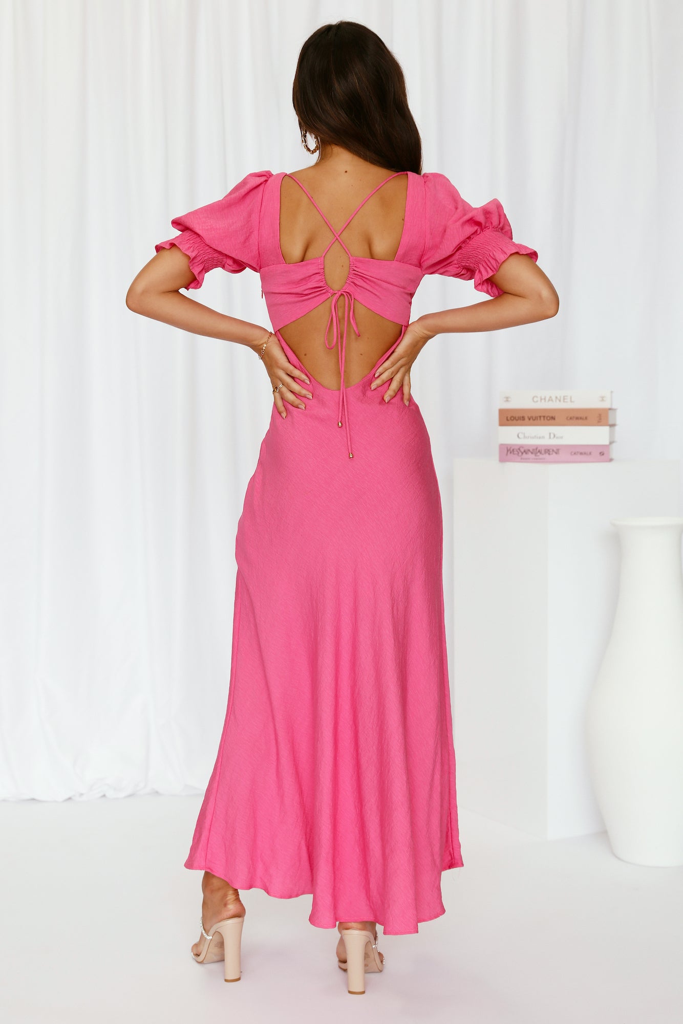 Love Rider Midi Dress Hot Pink