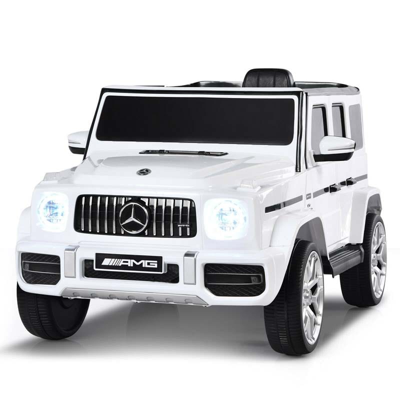 Licensed Mercedes-Benz G63 Kids Ride On Car, 12V Battery Powered Electric Toy Car with Spring Suspension